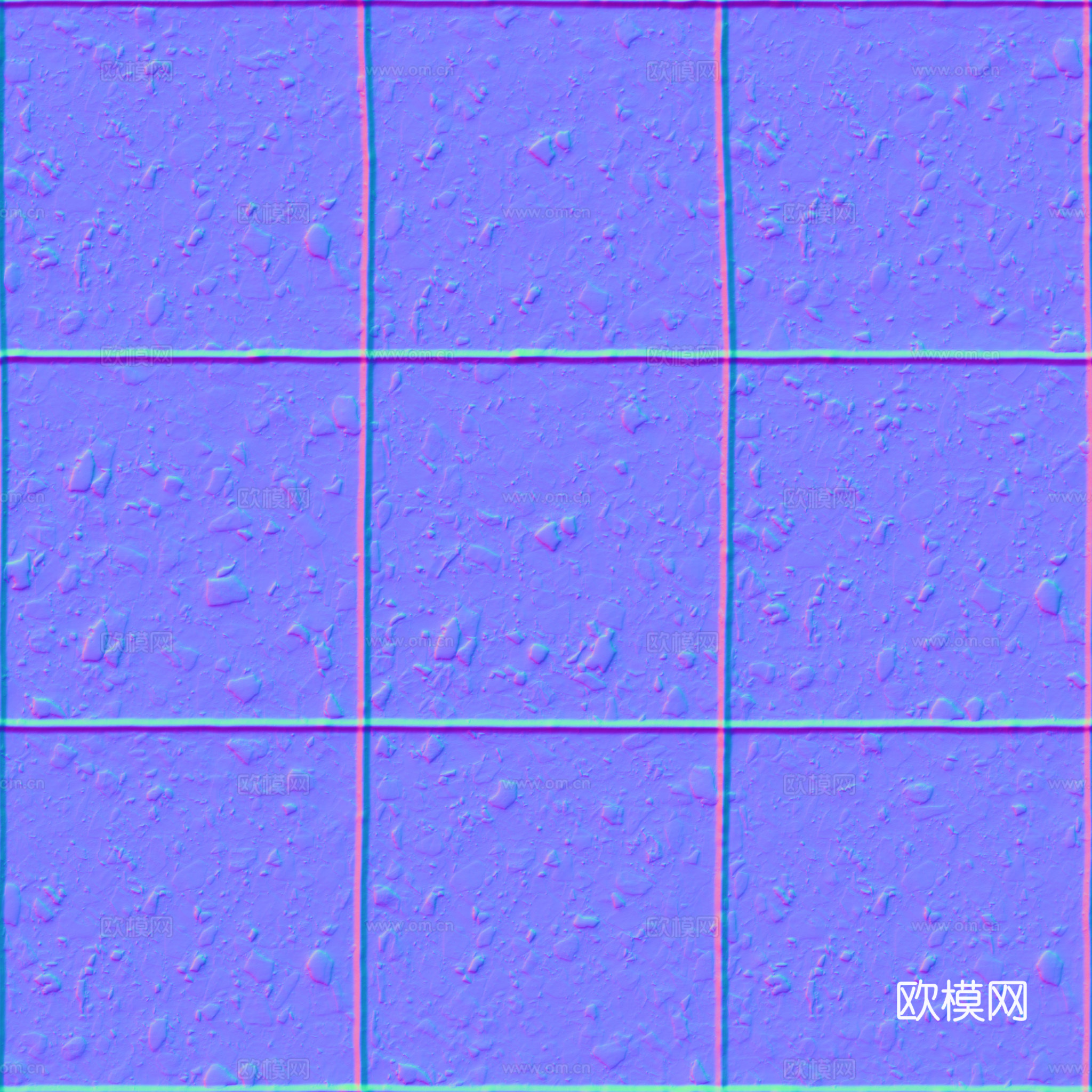 灰色水磨石瓷砖地砖 PBR材质贴图 2k