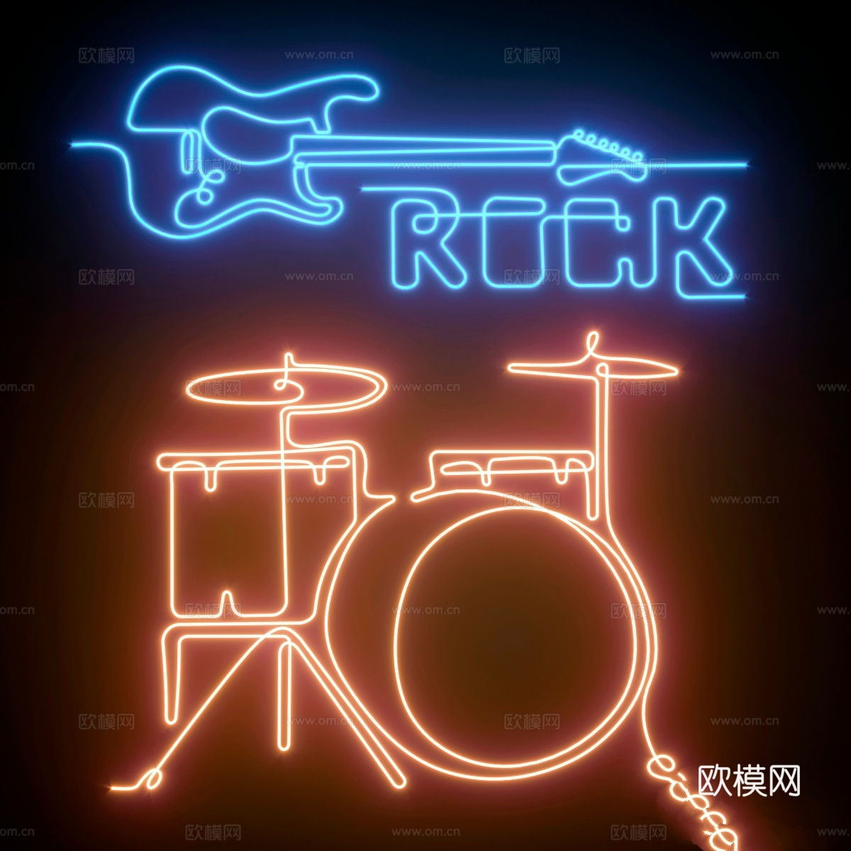霓虹灯3d模型