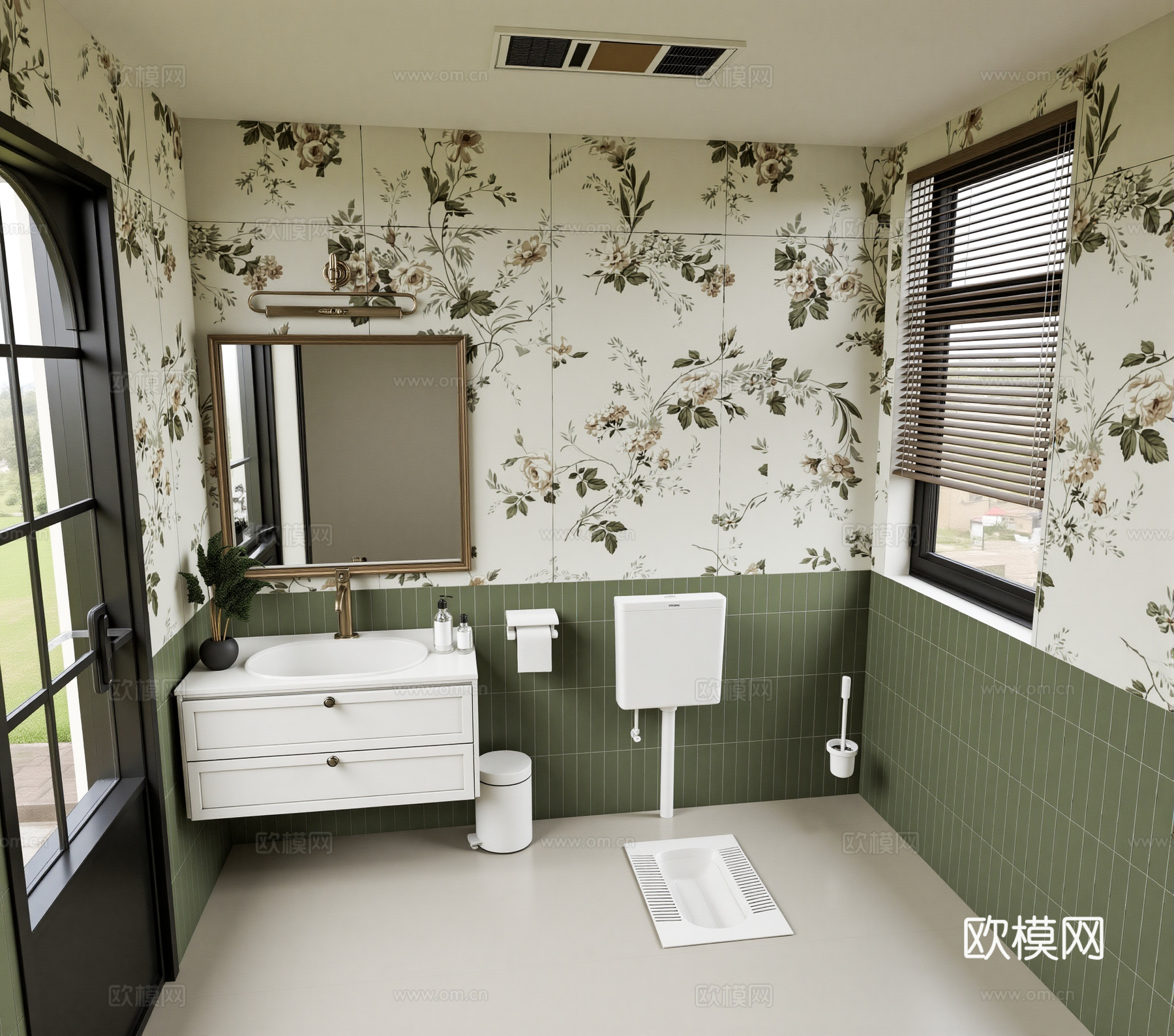 法式卫生间su模型