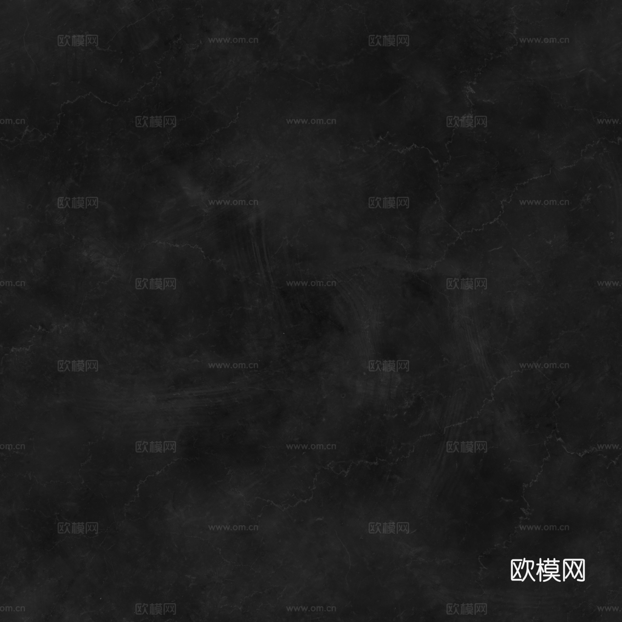 无缝黑色大理石 PBR材质贴图 2k