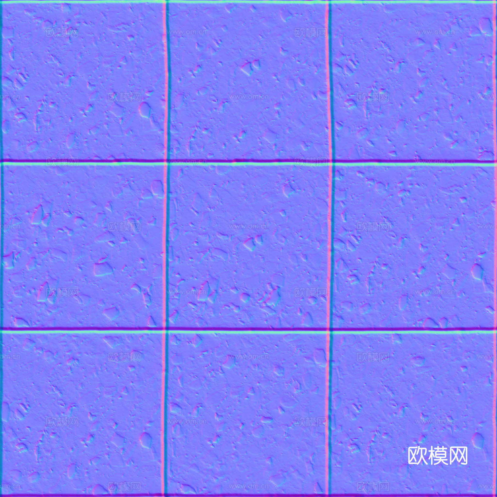 灰色水磨石瓷砖地砖 PBR材质贴图 2k