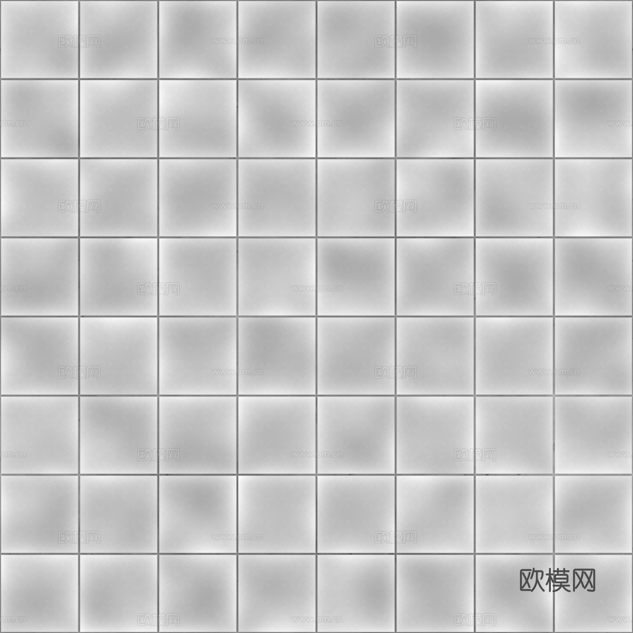 无缝青花瓷图案花砖地砖 PBR材质贴图 2k