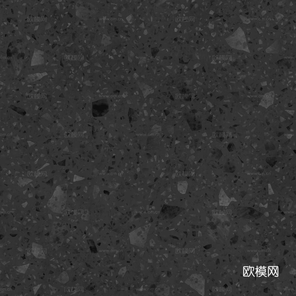 墨蓝色拼色水磨石 PBR材质贴图 1k