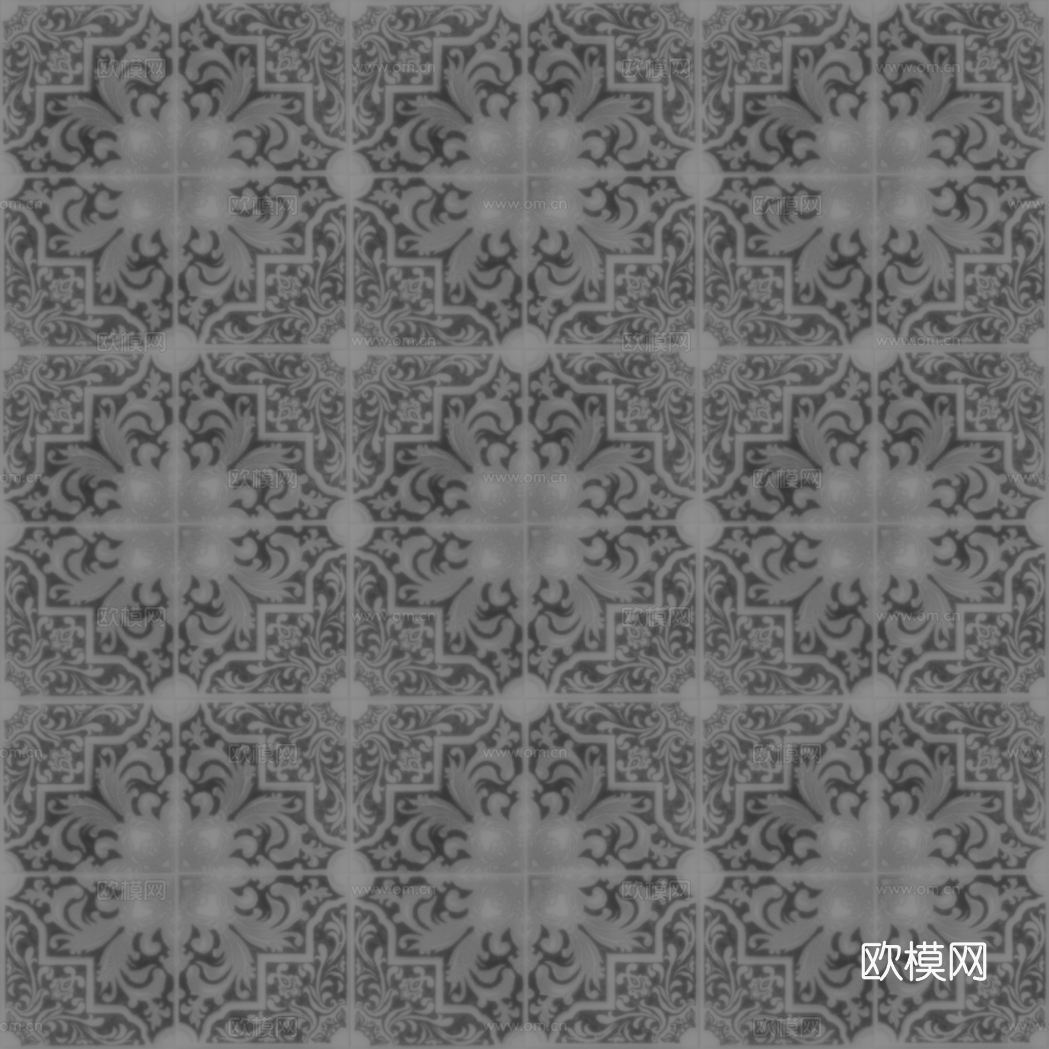 无缝拼色图案花砖地砖 PBR材质贴图 2k