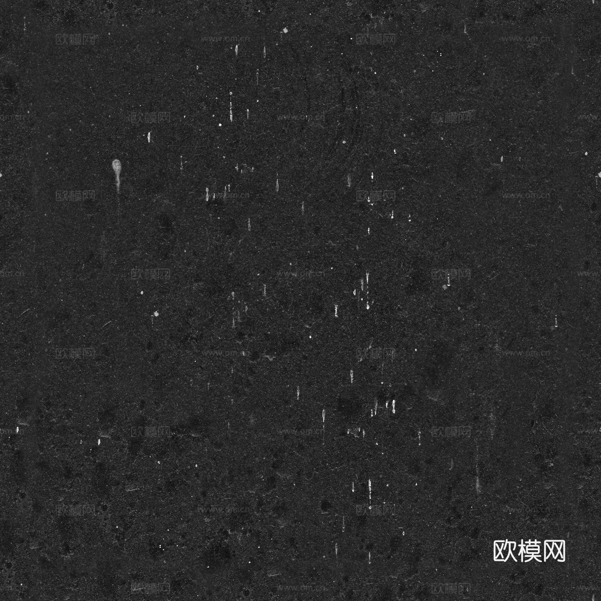 无缝黑色大理石 PBR材质贴图 2k