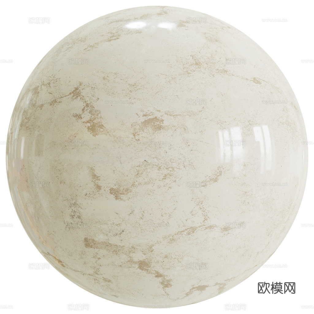 无缝土黄色大理石 PBR材质贴图 1k