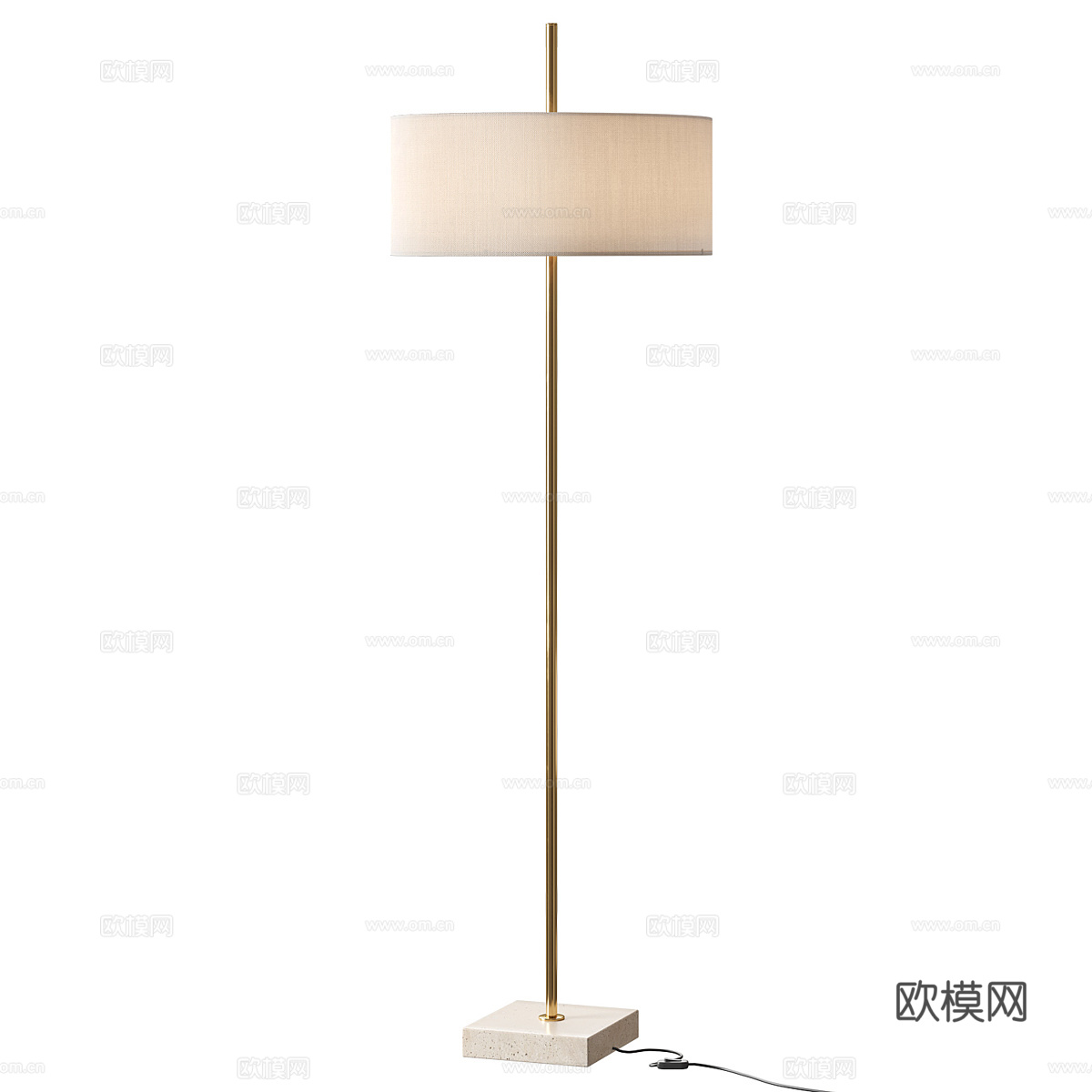 现代意式落地灯3d模型下载（渲染图2）