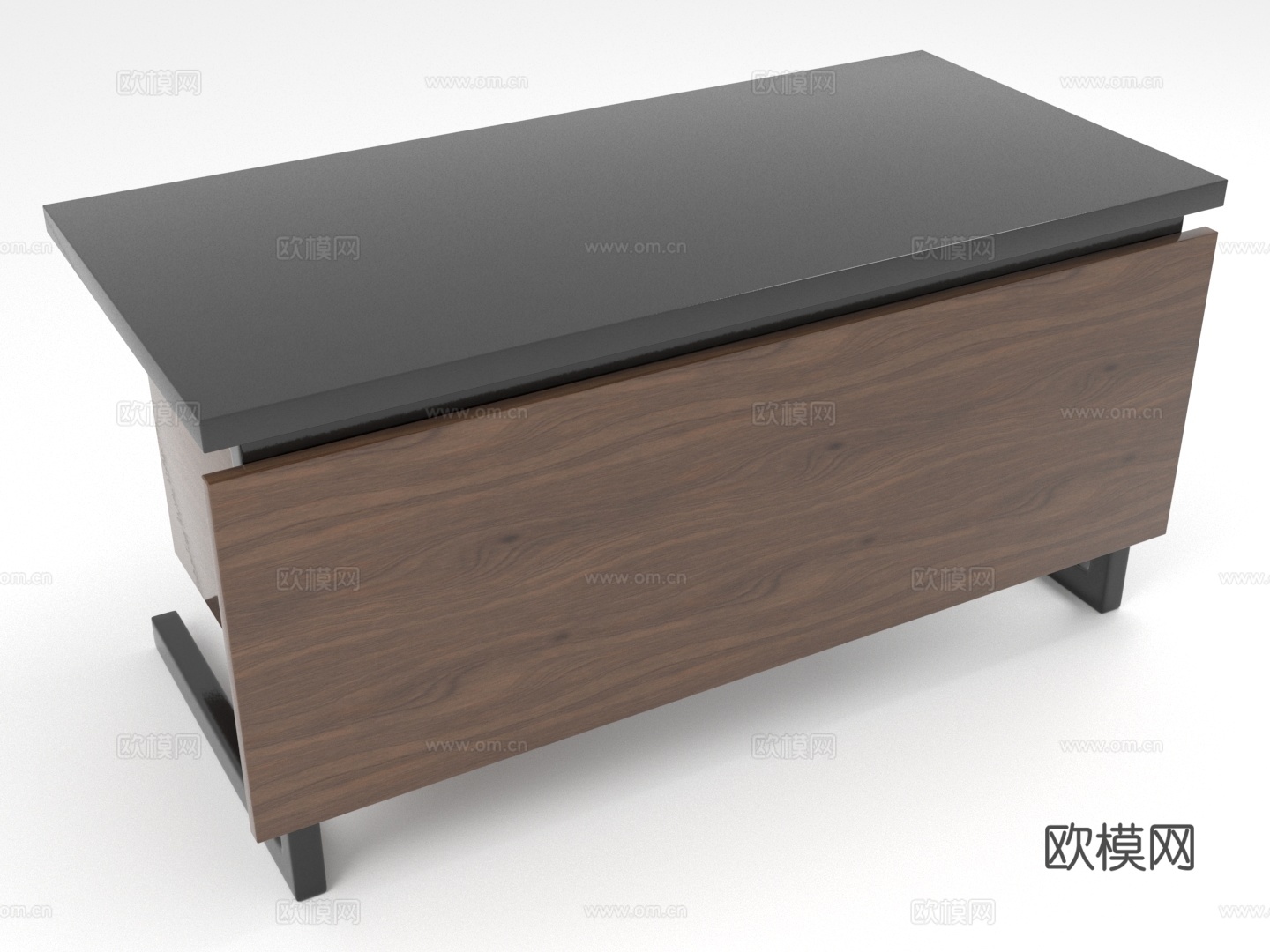 床头柜 储物柜 抽屉柜 实木柜3d模型下载（渲染图1）