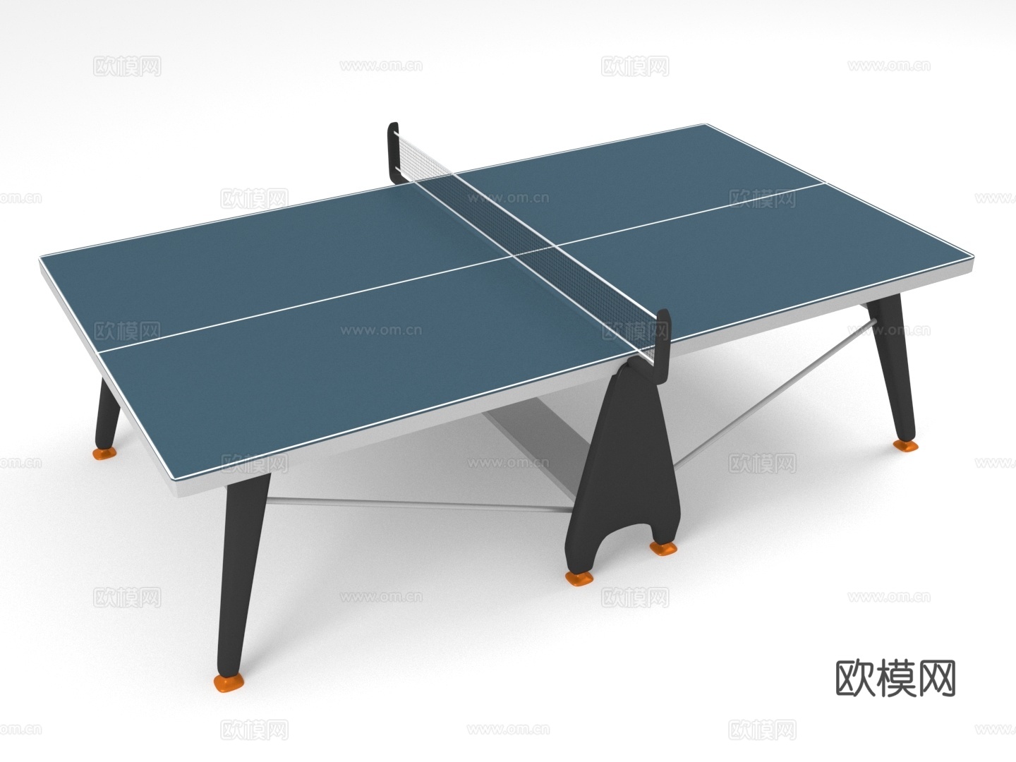 乒乓球桌 室内乒乓球台 折叠乒乓球桌 家用乒乓球桌3d模型下载（渲染图1）