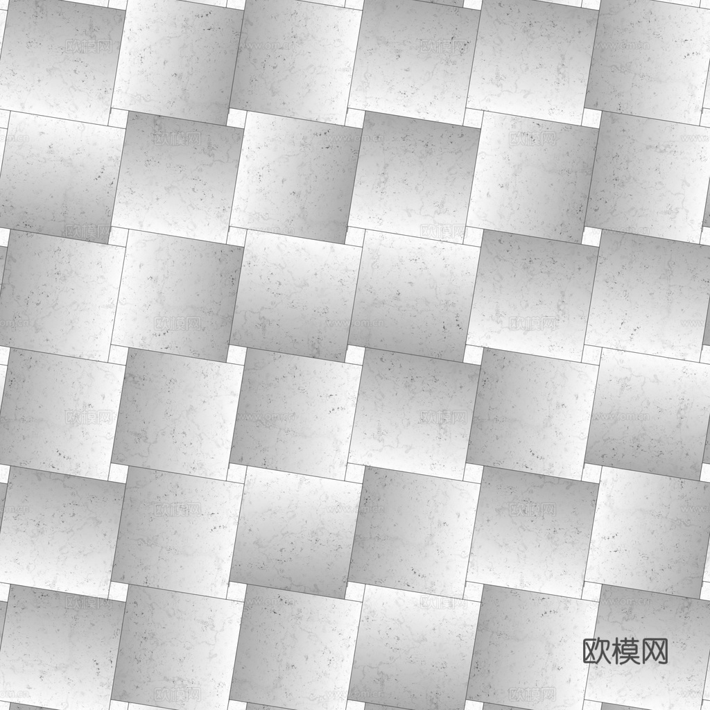 欧式 简欧 法式 无缝黑白拼花瓷砖地砖 PBR材质贴图 1k