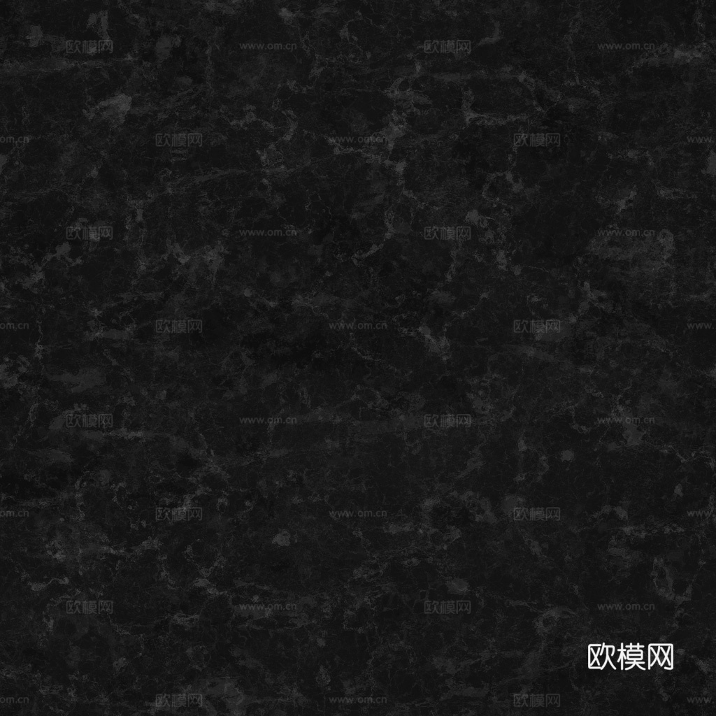 无缝黑色大理石 PBR材质贴图 1k