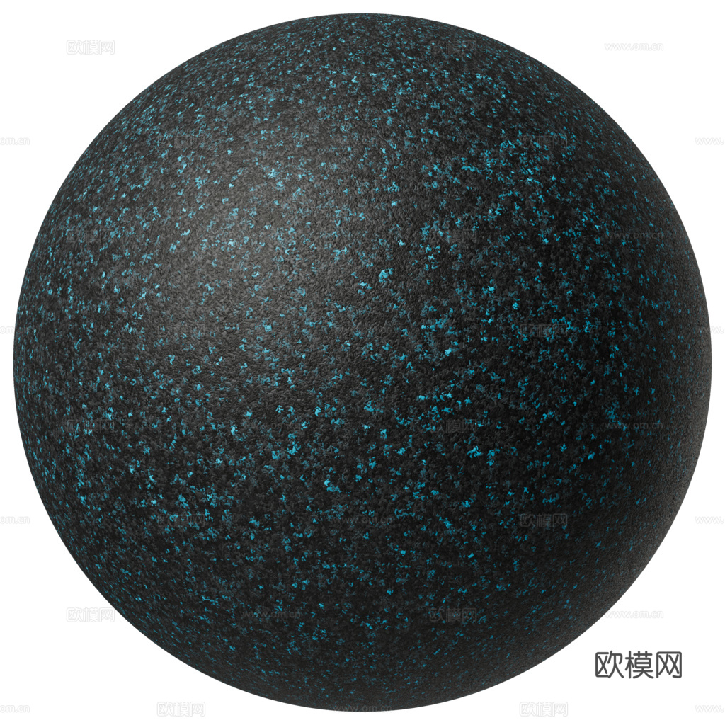 黑色橡胶地面 PBR材质贴图 1k