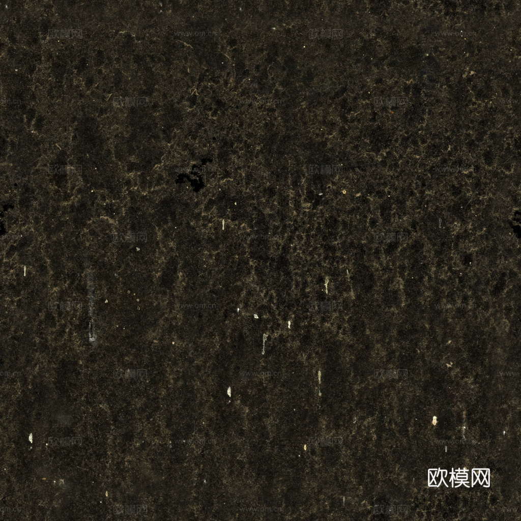 无缝黑色大理石 PBR材质贴图 1k