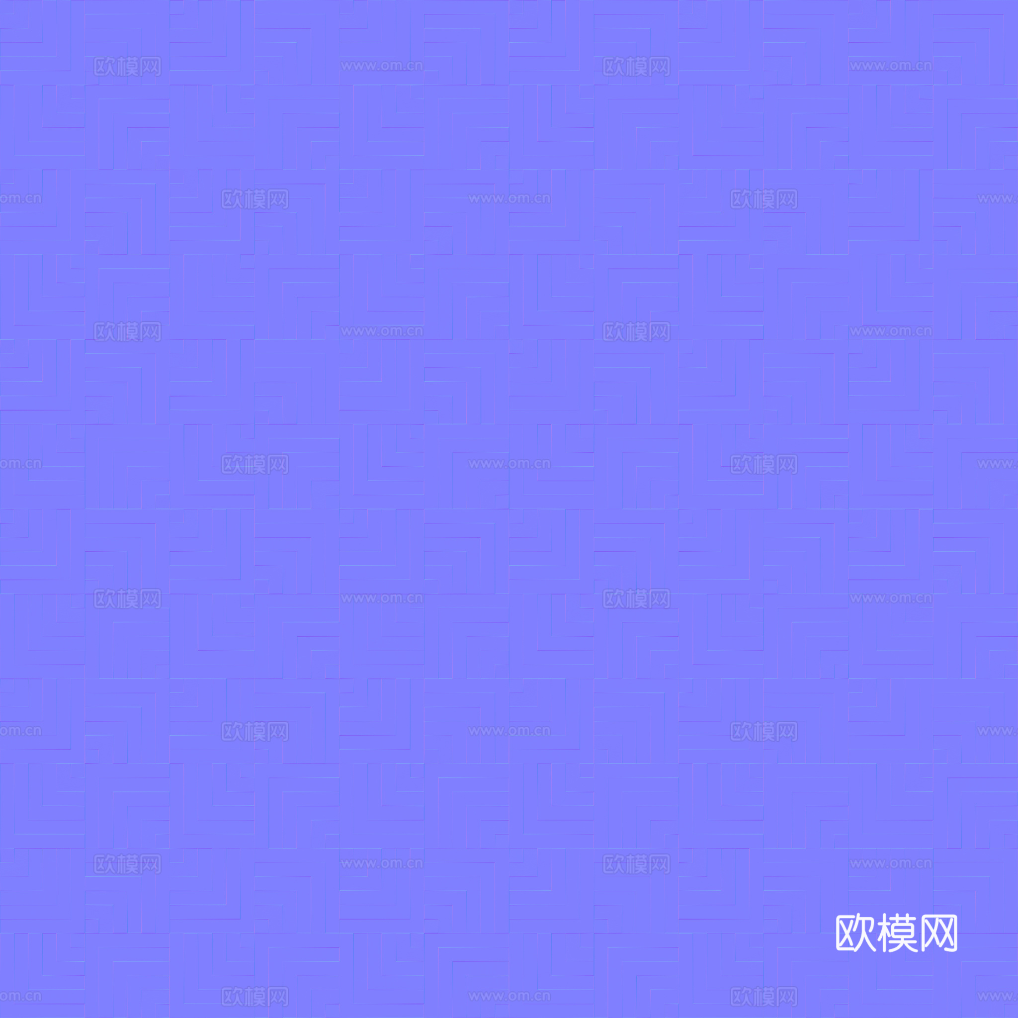 欧式 法式 无缝黑白拼色拼花瓷砖地砖 PBR材质贴图 2k