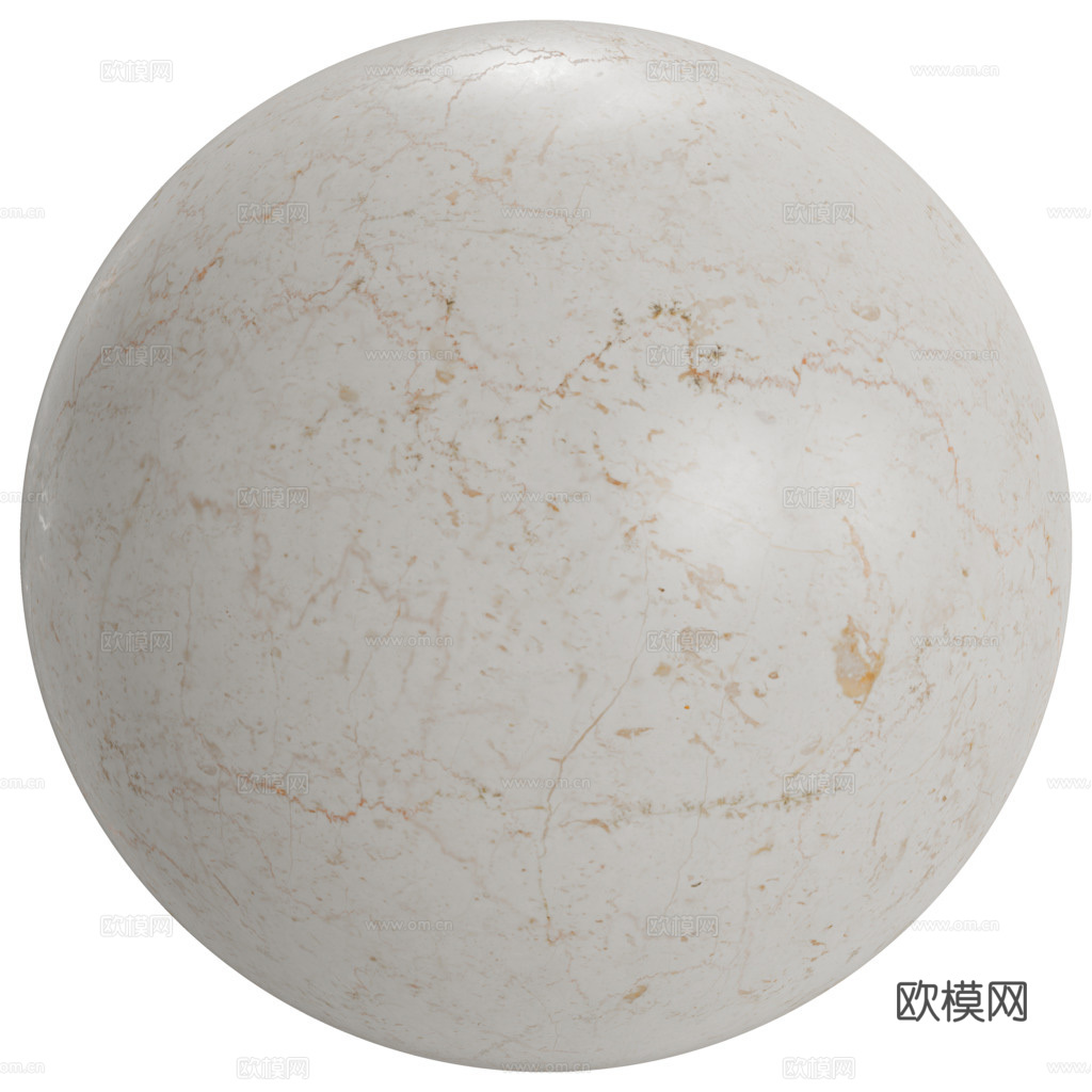 无缝米白色大理石 PBR材质贴图 1k