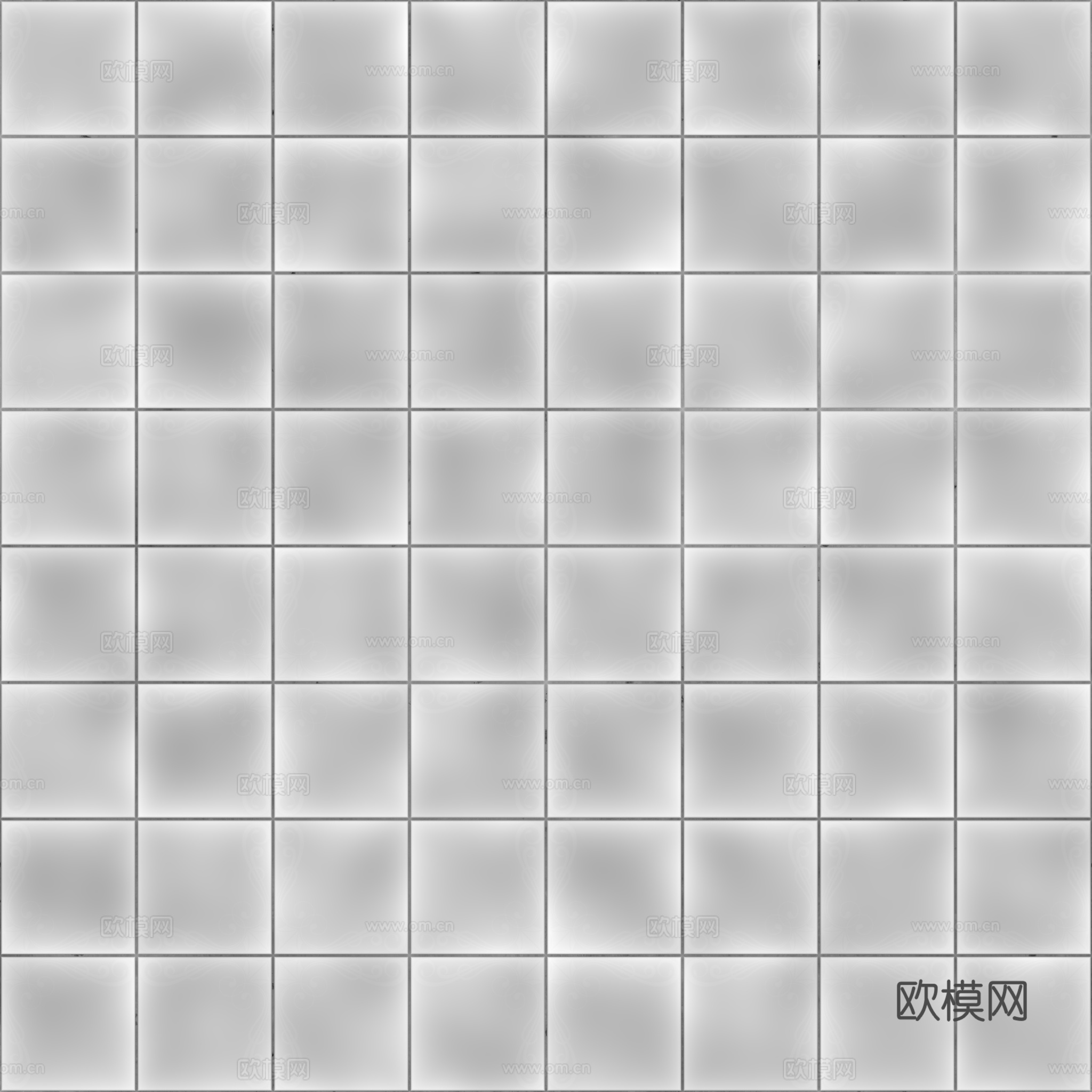 无缝青花瓷图案花砖地砖 PBR材质贴图 2k