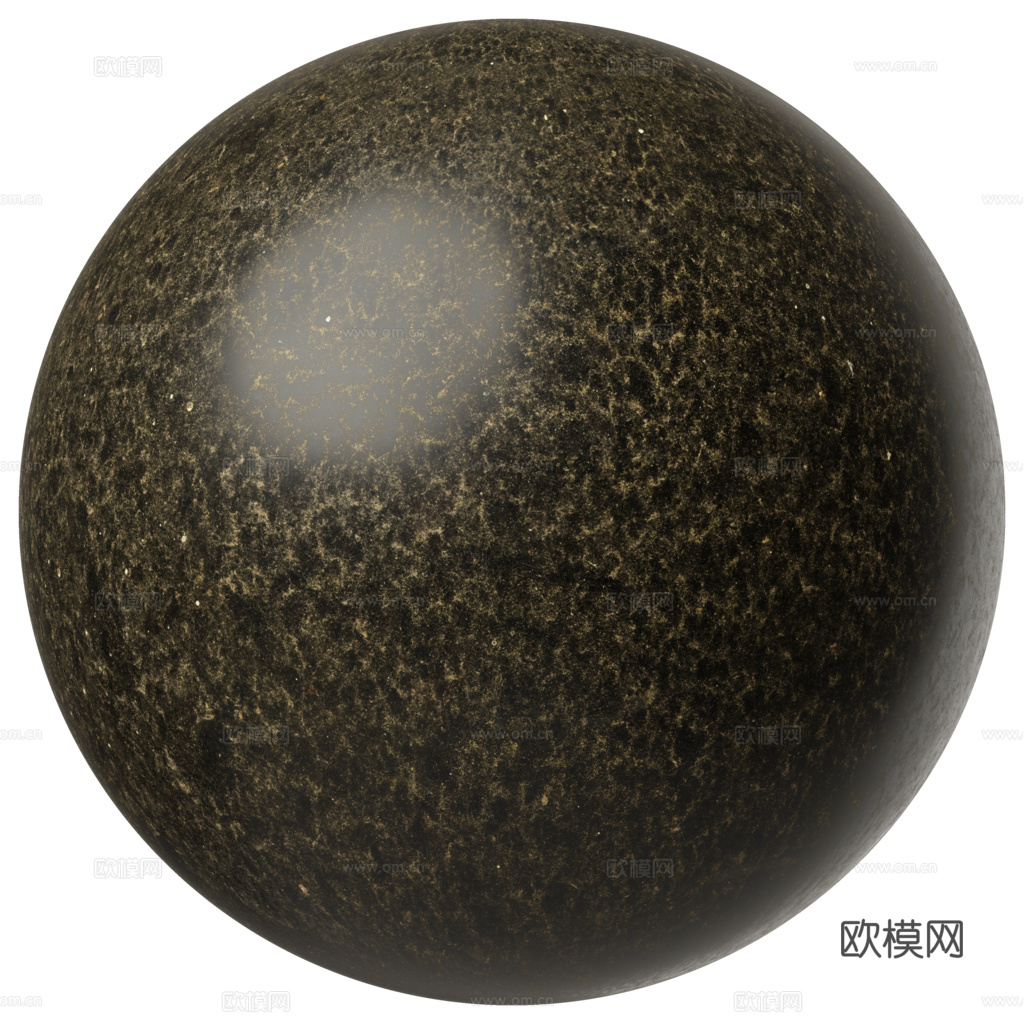 无缝黑色大理石 PBR材质贴图 1k