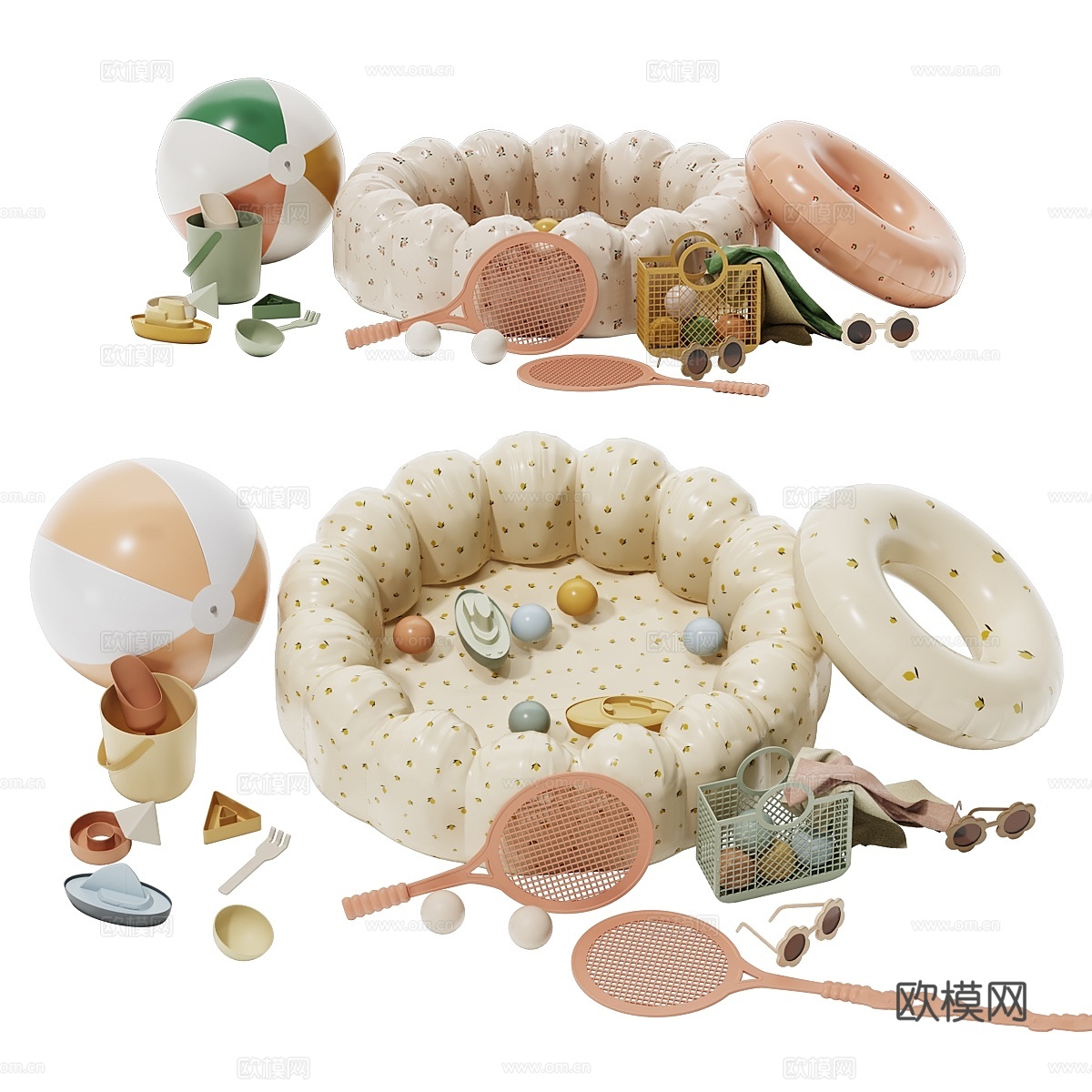 儿童装饰套装 133d模型下载