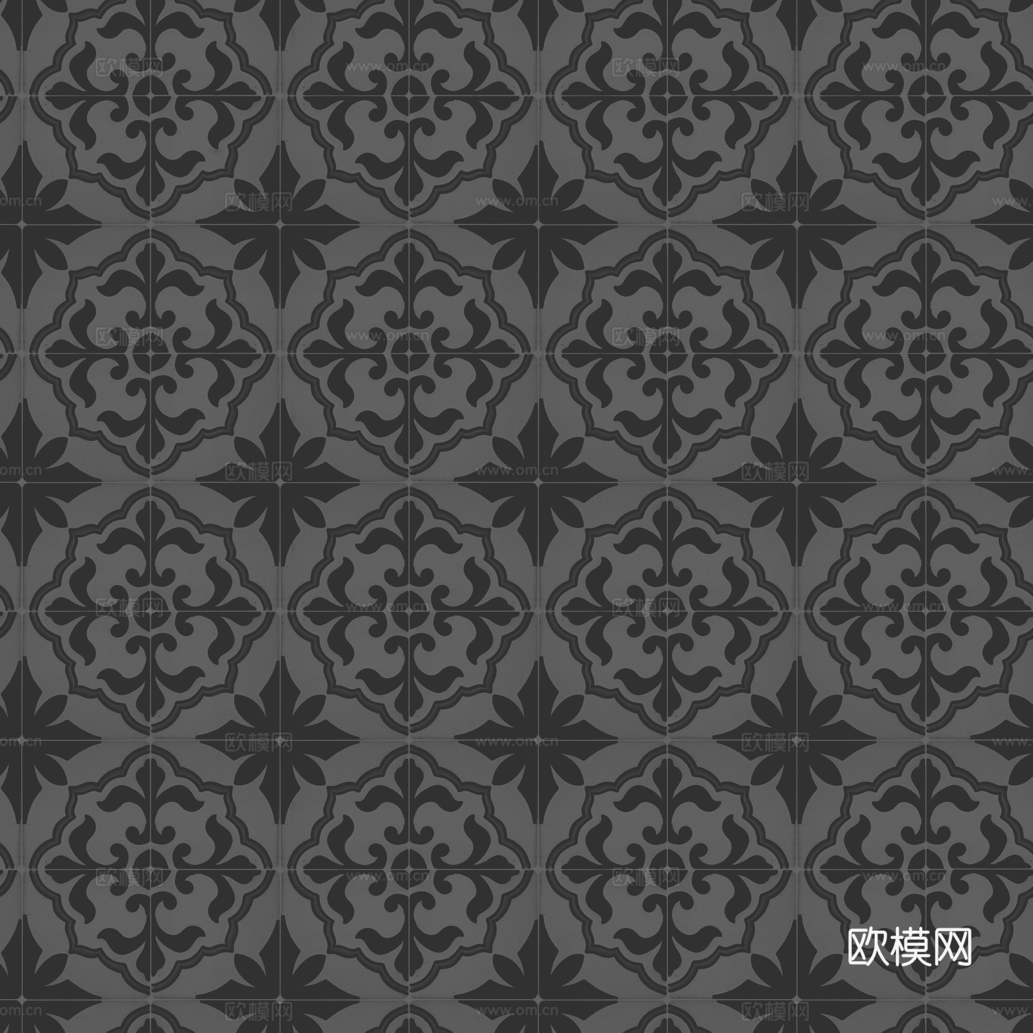 无缝拼色图案花砖地砖 PBR材质贴图 2k