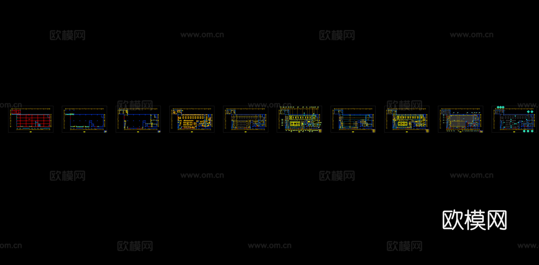 台球厅施工图cad施工图