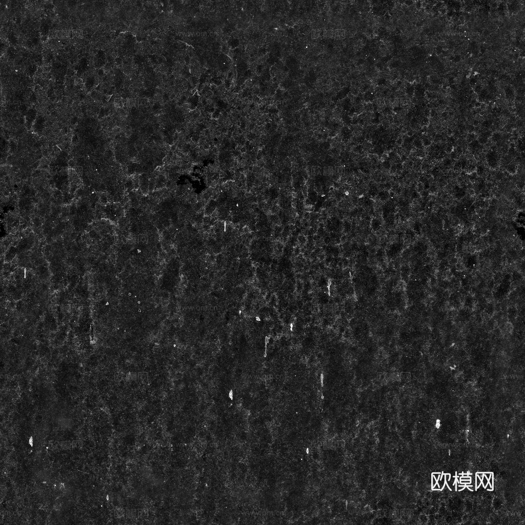 无缝黑色大理石 PBR材质贴图 1k