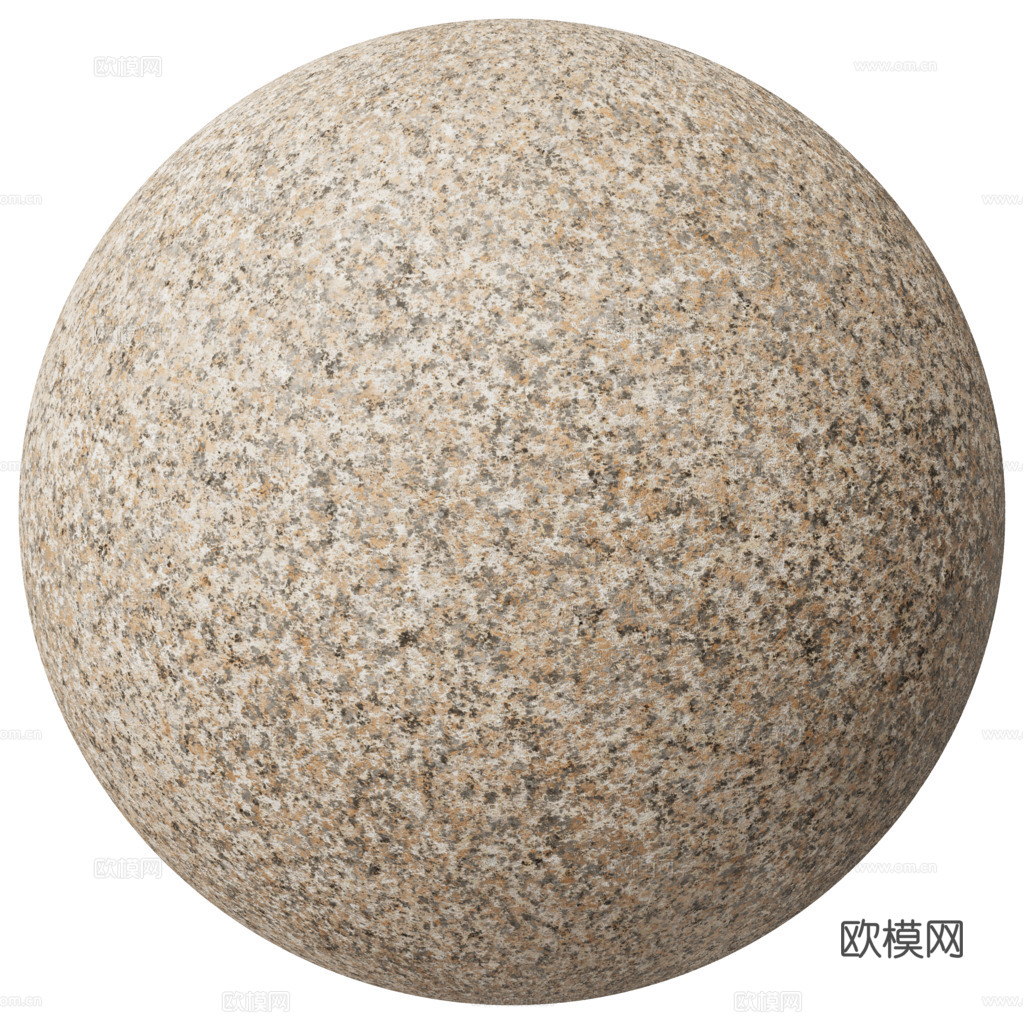 黄色花岗岩石材 PBR材质贴图 2k