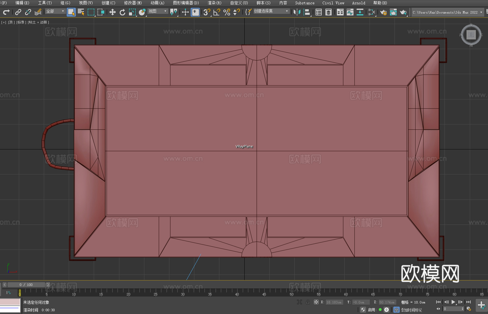 手推车 木制手推车 搬运车 平板车 拖车3d模型下载（渲染图5）