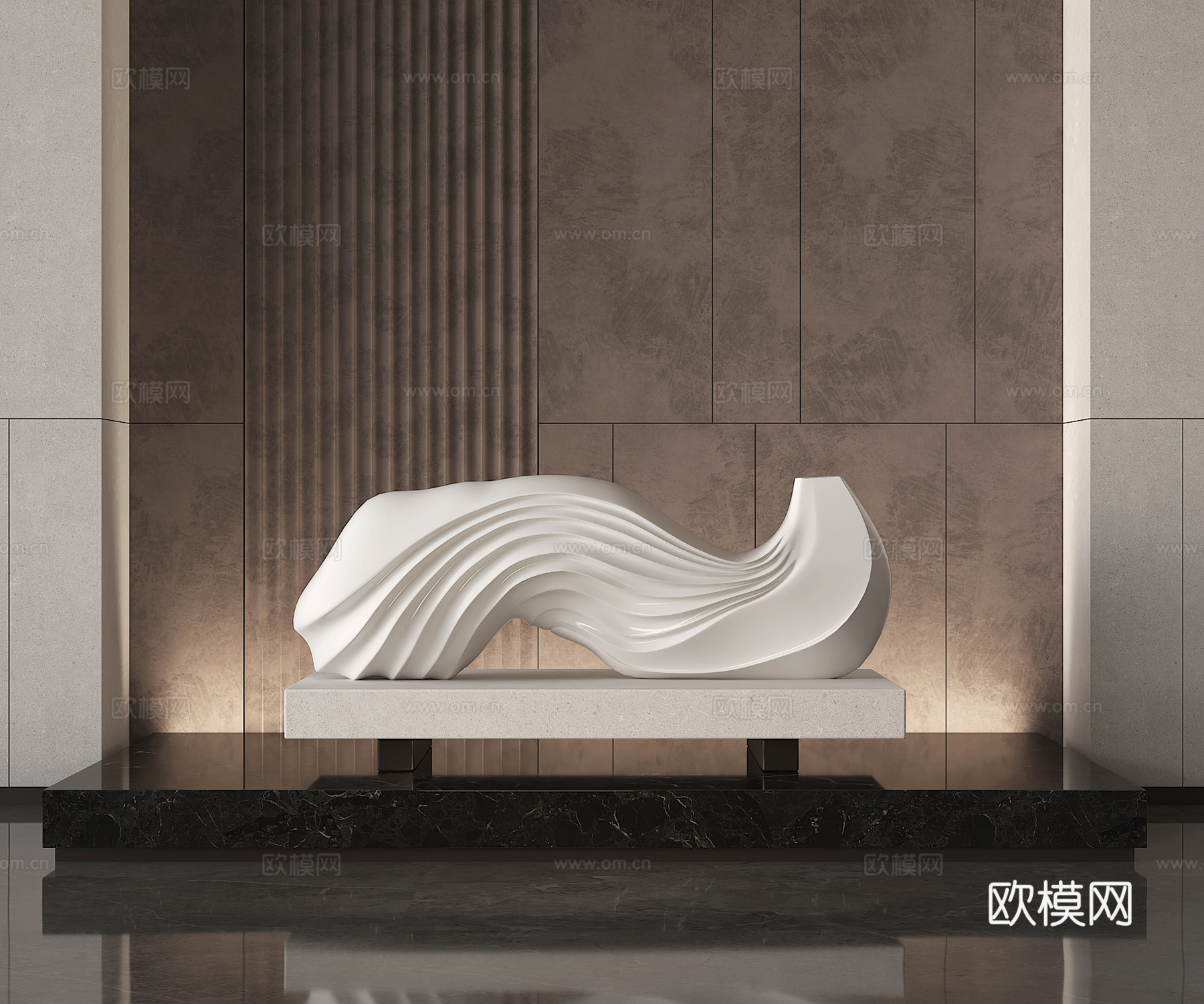 现代抽象艺术雕塑su模型