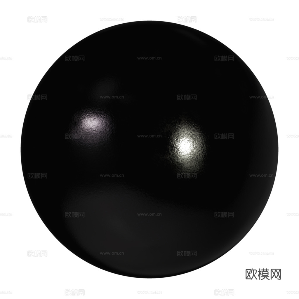 黑色釉面陶瓷 PBR材质贴图 2k