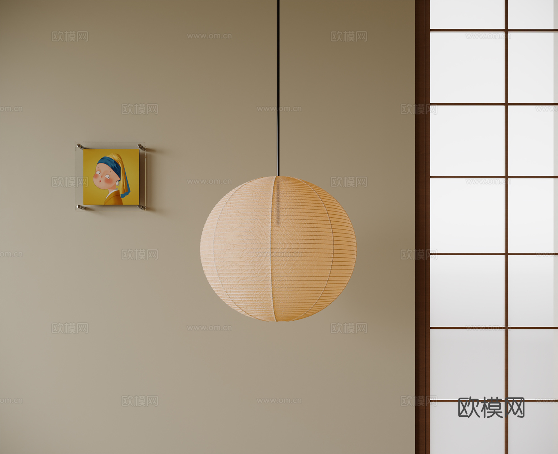 现代吊灯 餐厅吊灯 卧室吊灯 挂画su模型