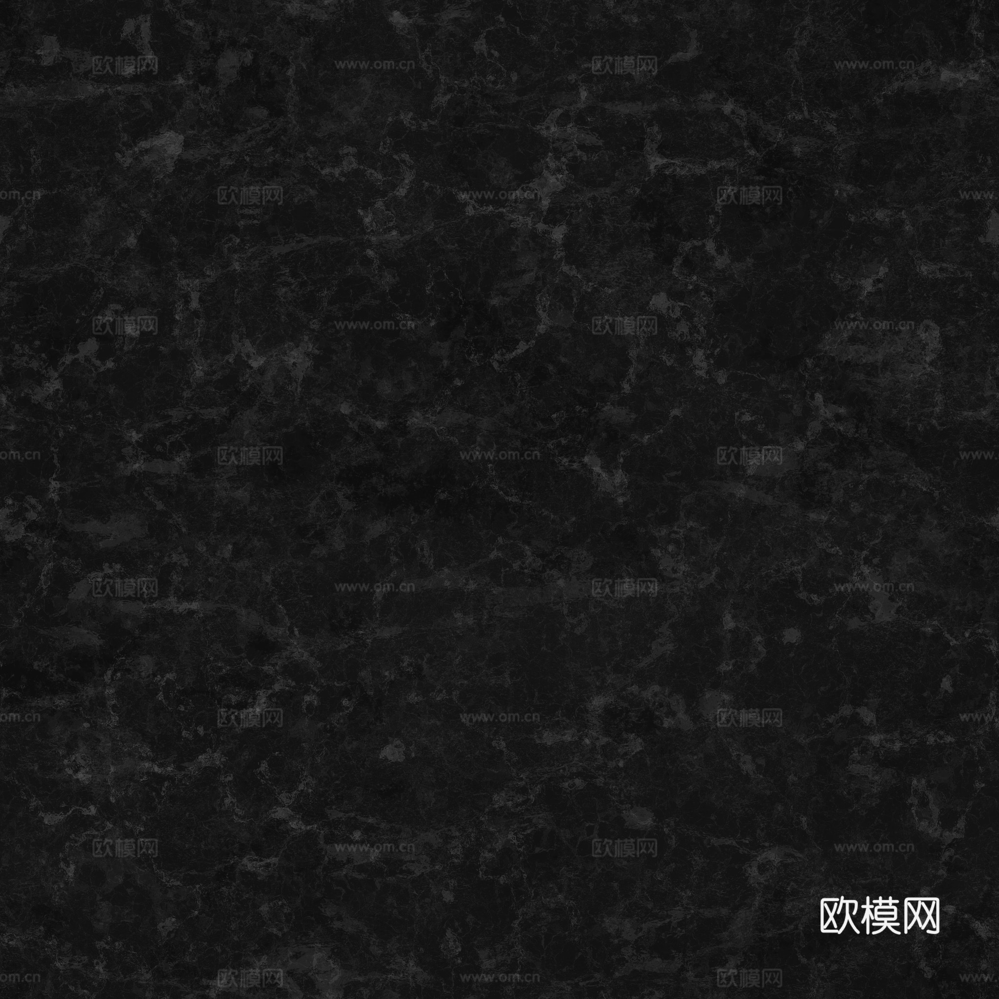 无缝黑色大理石 PBR材质贴图 2k