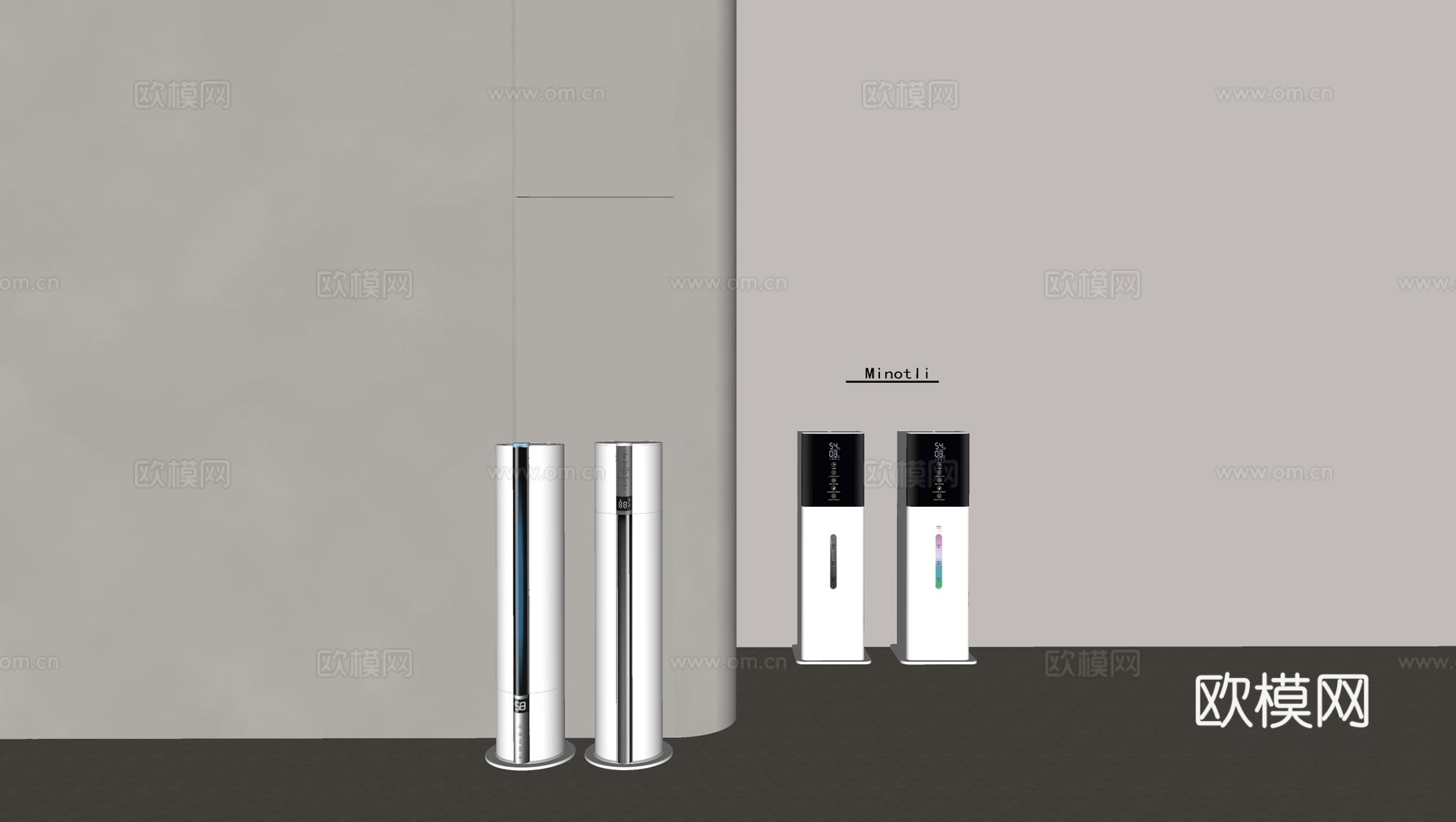 空气净化器加湿器su模型