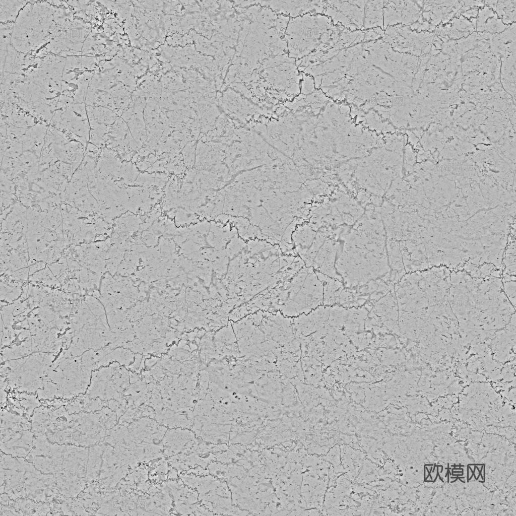 无缝浅灰大理石 PBR材质贴图 1k