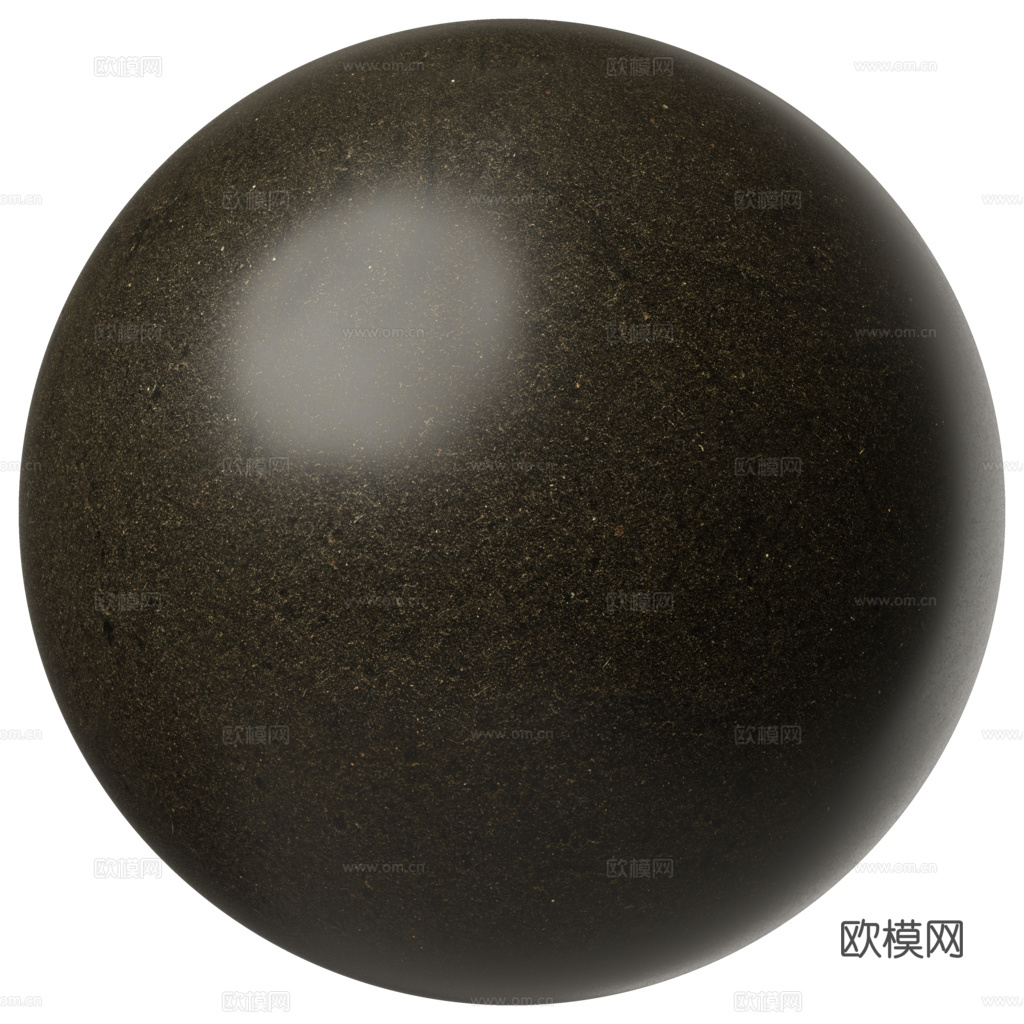 无缝黑色大理石 PBR材质贴图 2k