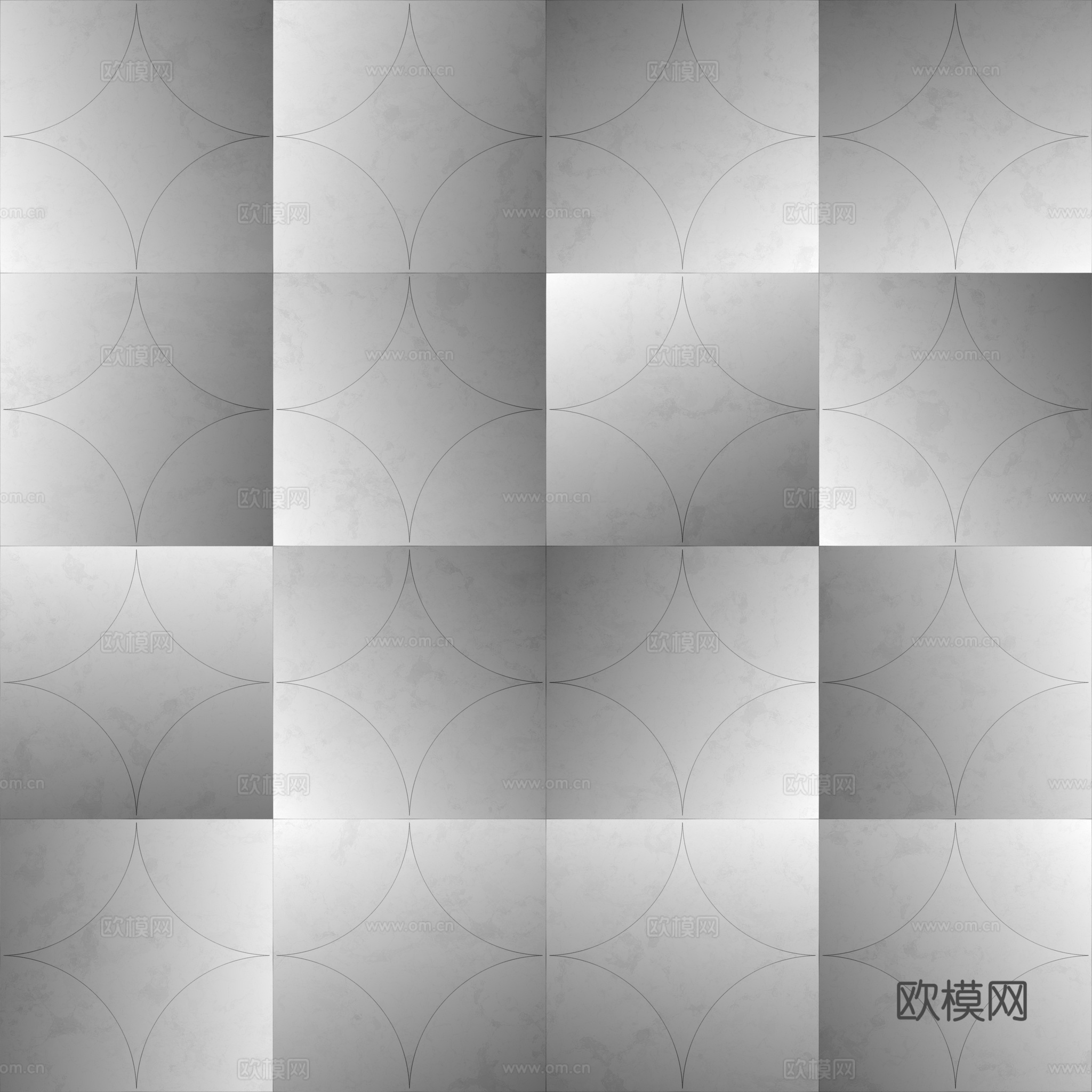 欧式 简欧 法式 无缝拼色拼花瓷砖地砖 PBR材质贴图 2k