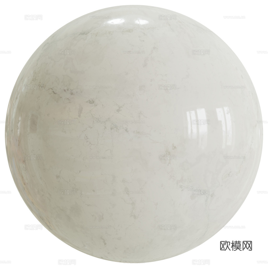 无缝米白色大理石 PBR材质贴图 2k
