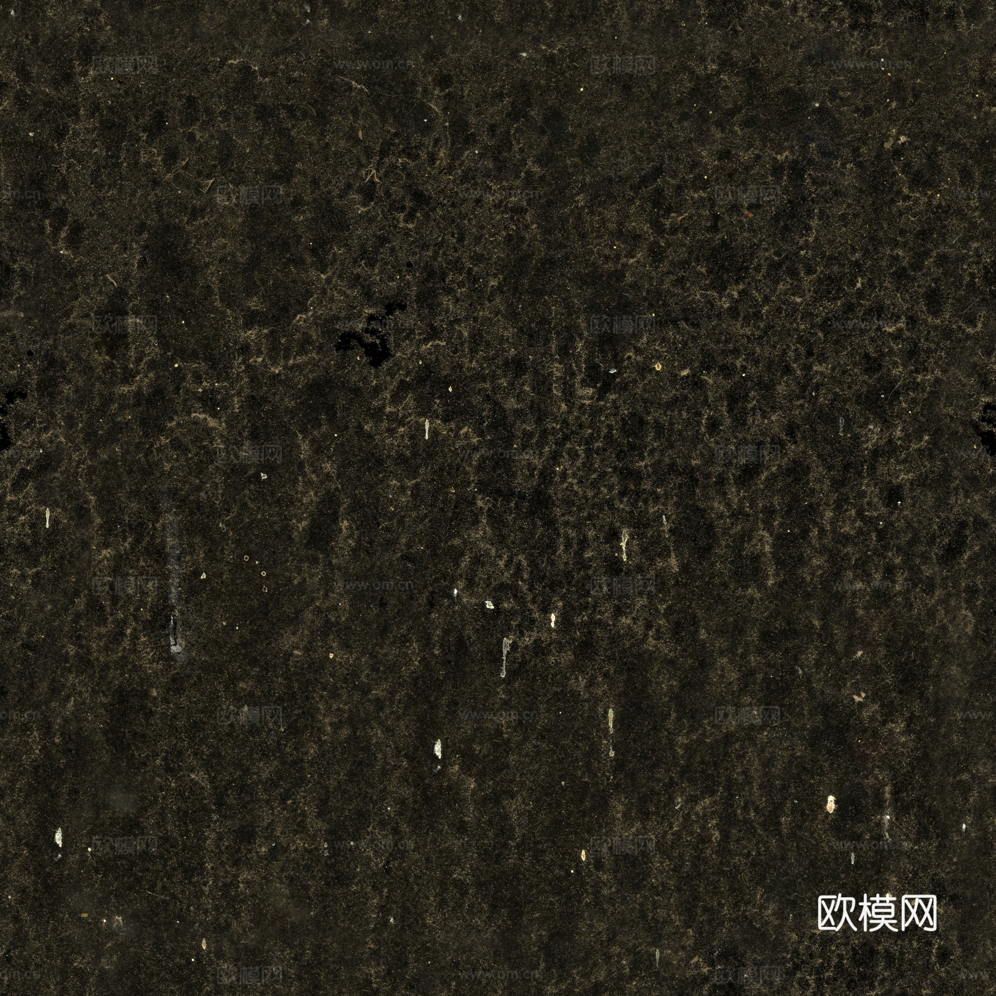无缝黑色大理石 PBR材质贴图 2k