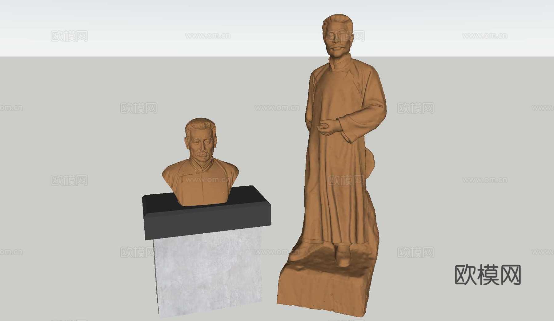 石像雕塑 中式古代雕塑 战争雕塑 欧式雕塑 埃及雕塑 石雕su模型