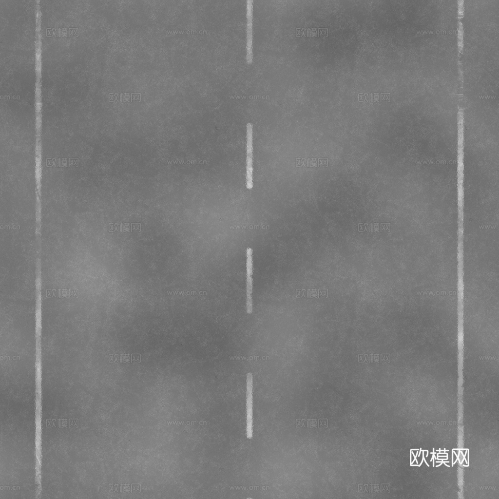 双向两车道公路道路沥青路 PBR材质贴图 1k