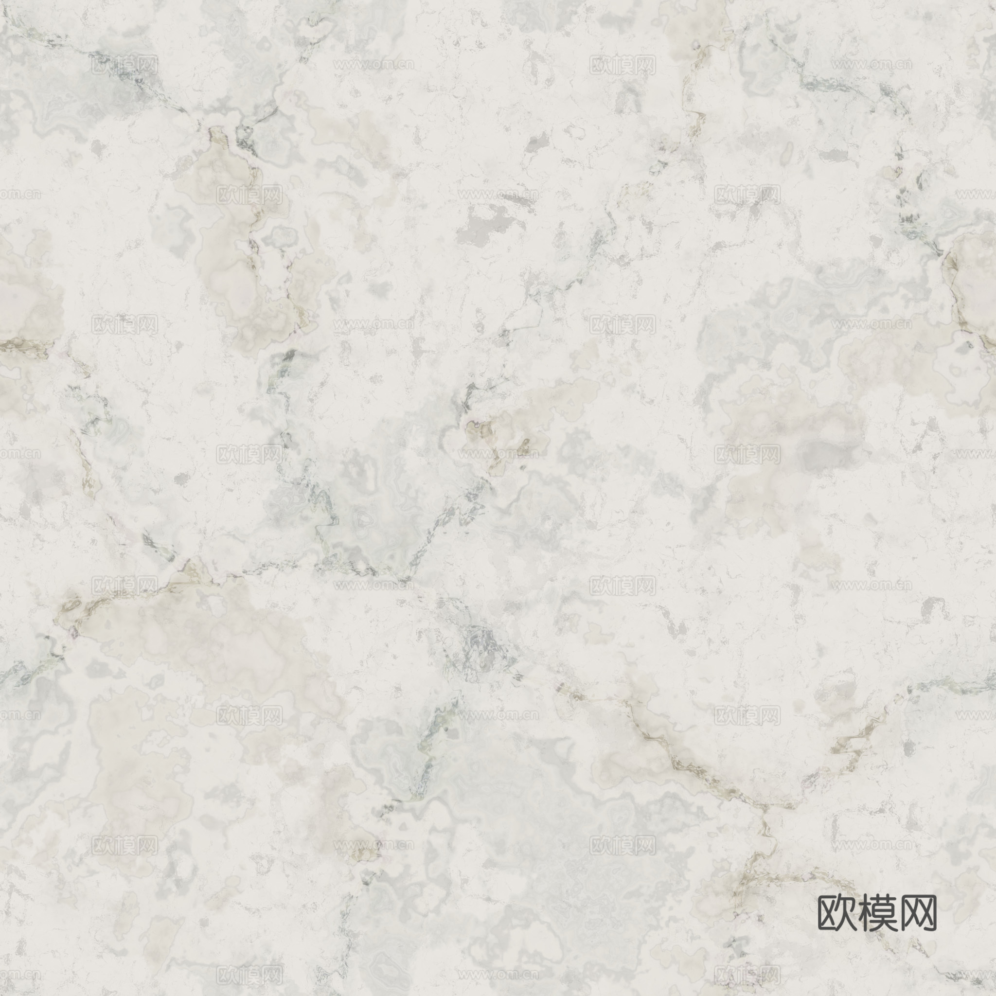 无缝米白色大理石 PBR材质贴图 2k