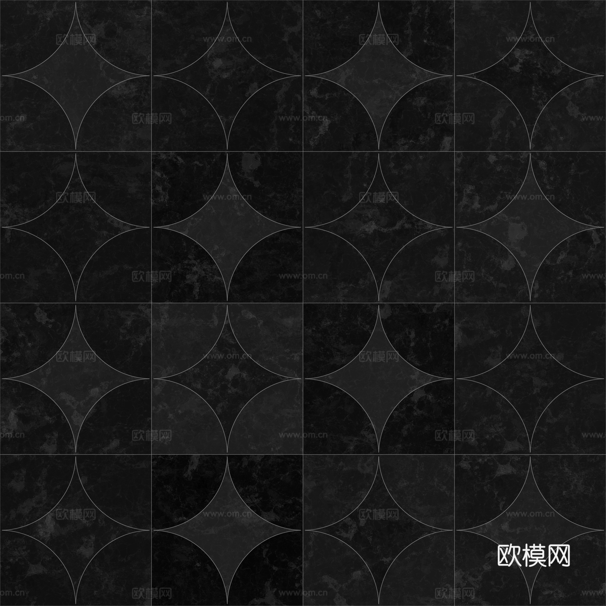 欧式 简欧 法式 无缝拼色拼花瓷砖地砖 PBR材质贴图 2k