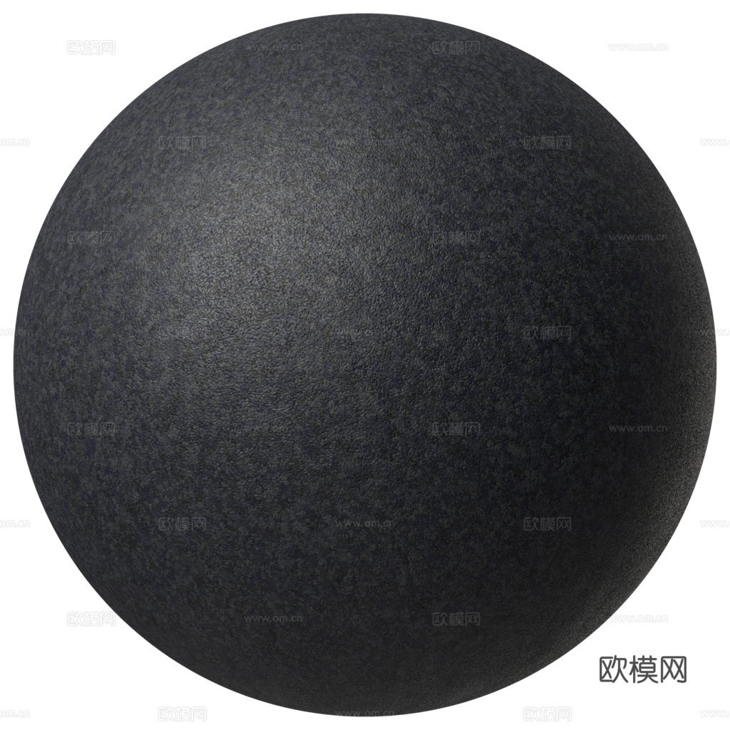 黑色橡胶地面 PBR材质贴图 1k