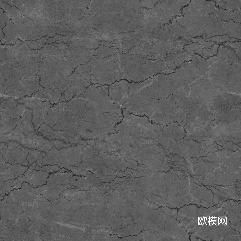 无缝黑色大理石 PBR材质贴图 1k
