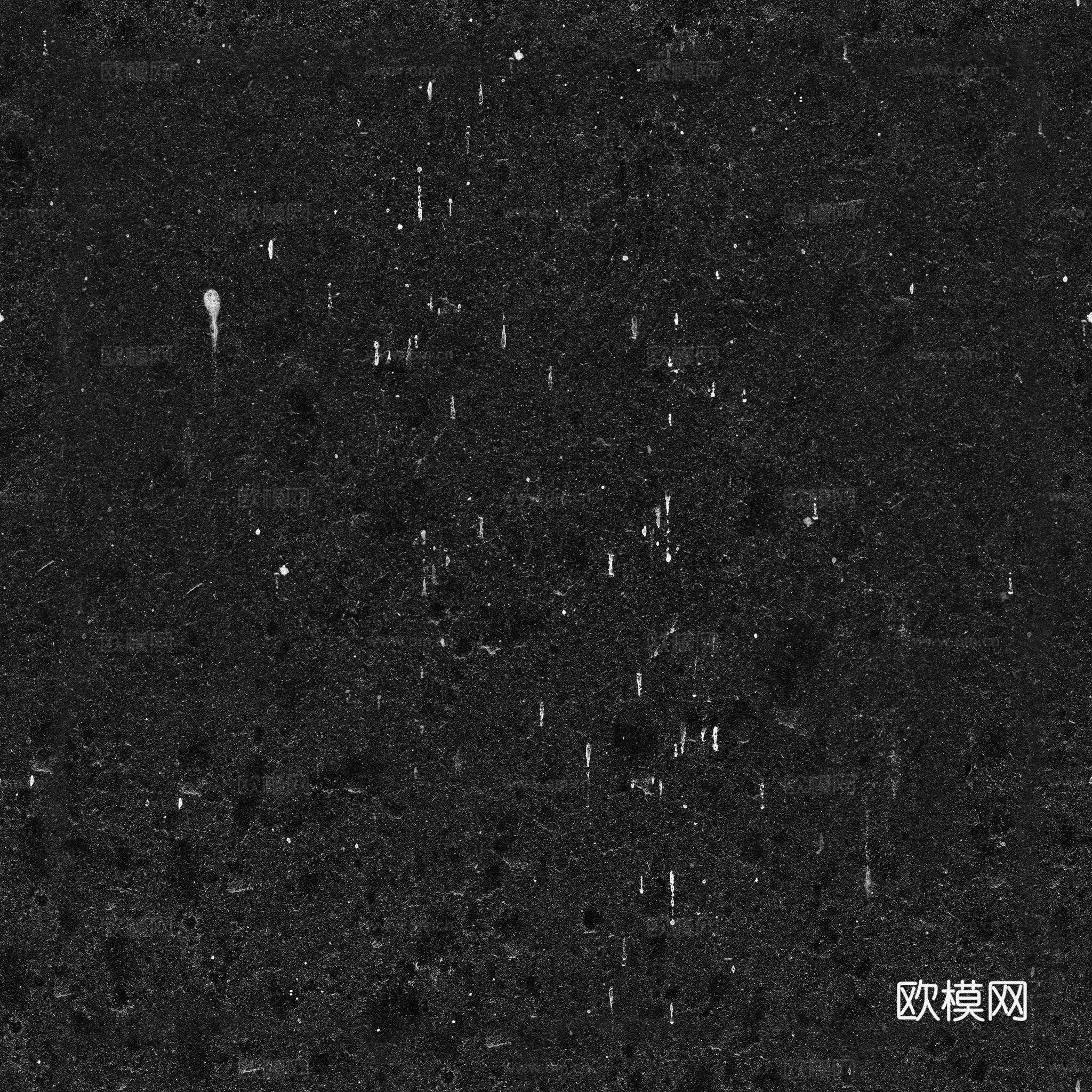 无缝黑色大理石 PBR材质贴图 2k