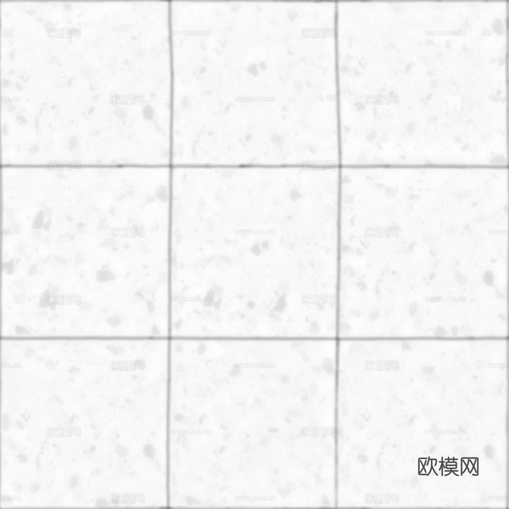 灰色水磨石瓷砖地砖 PBR材质贴图 2k