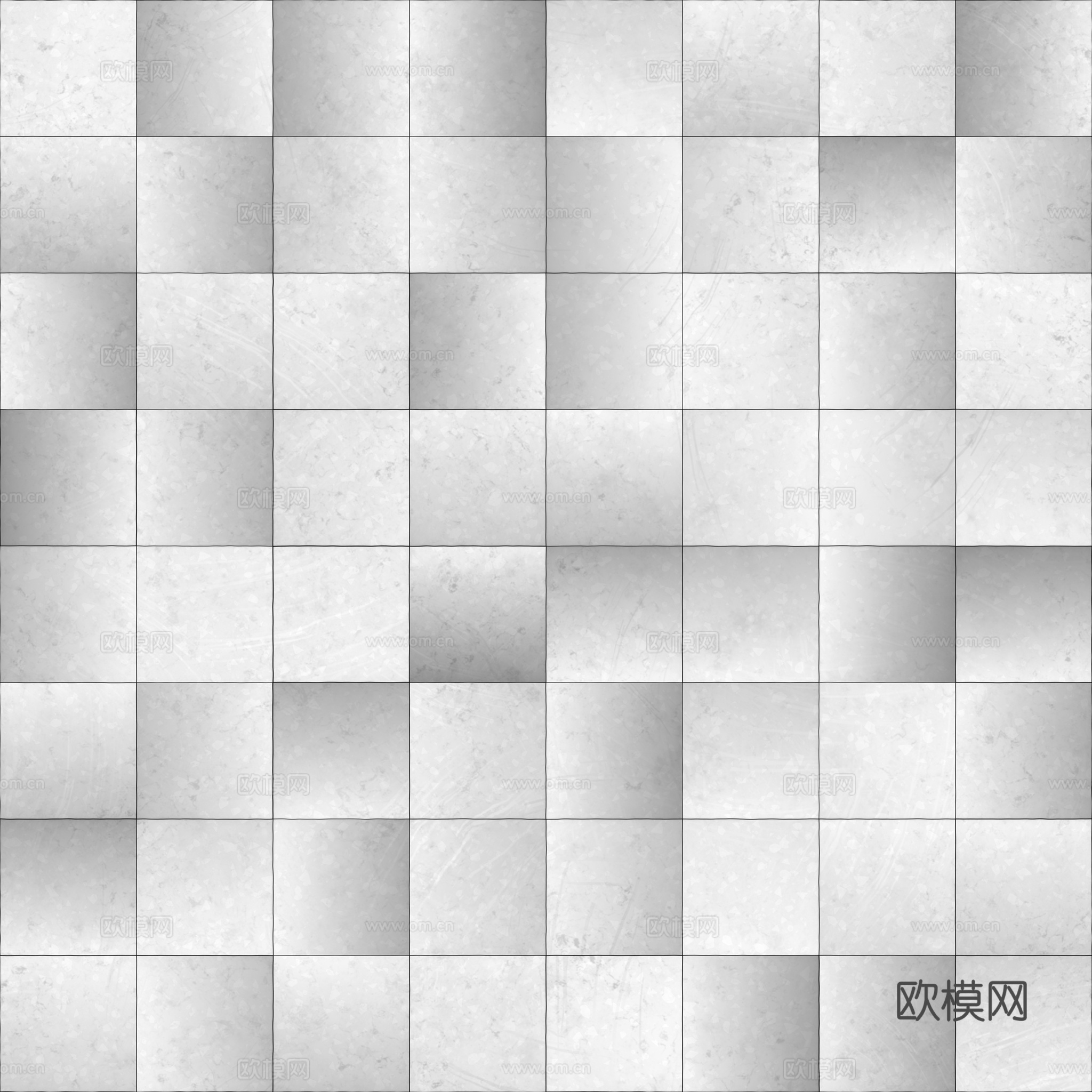 绿色水磨石瓷砖地砖 PBR材质贴图 2k