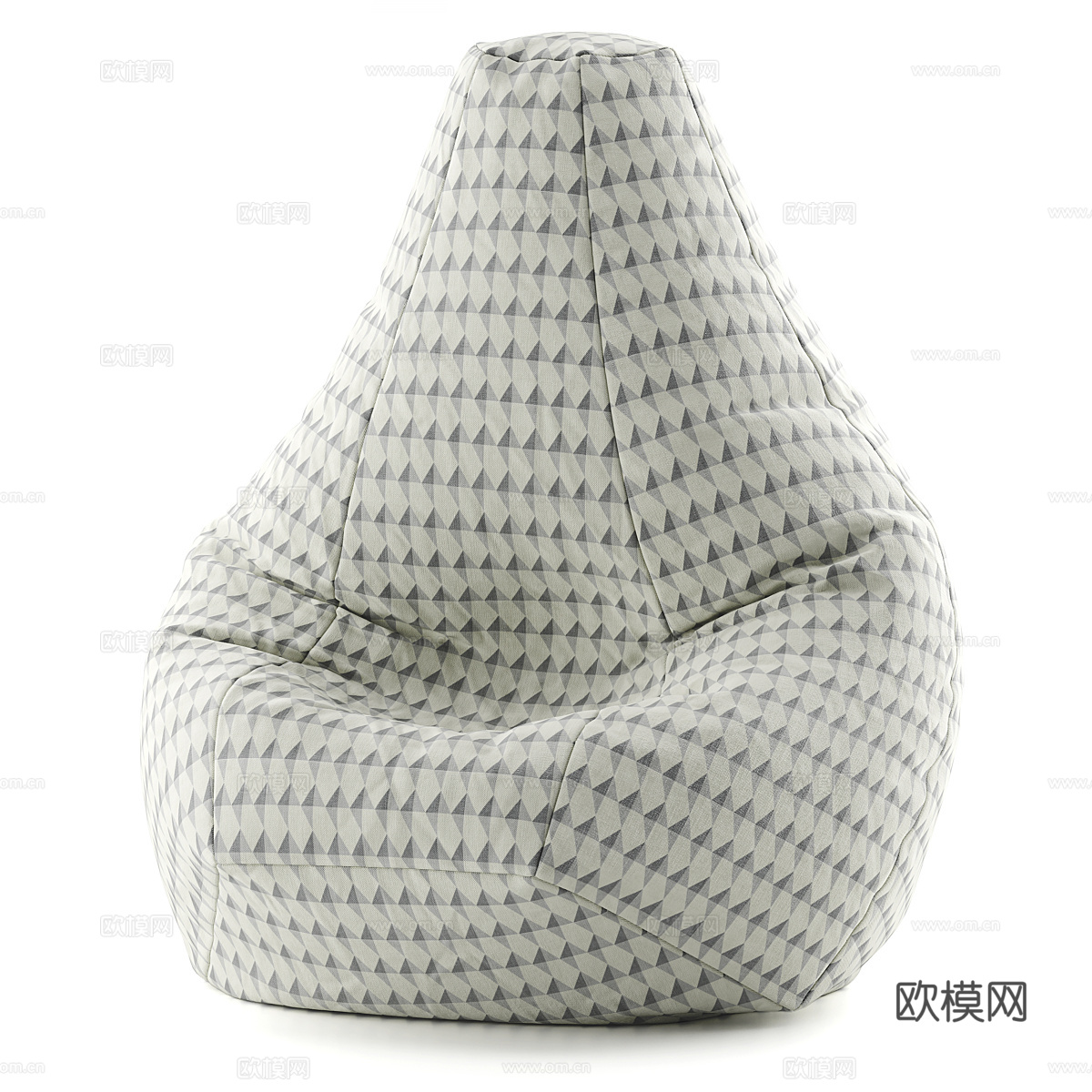 现代北欧布艺懒人沙发 豆袋椅3d模型