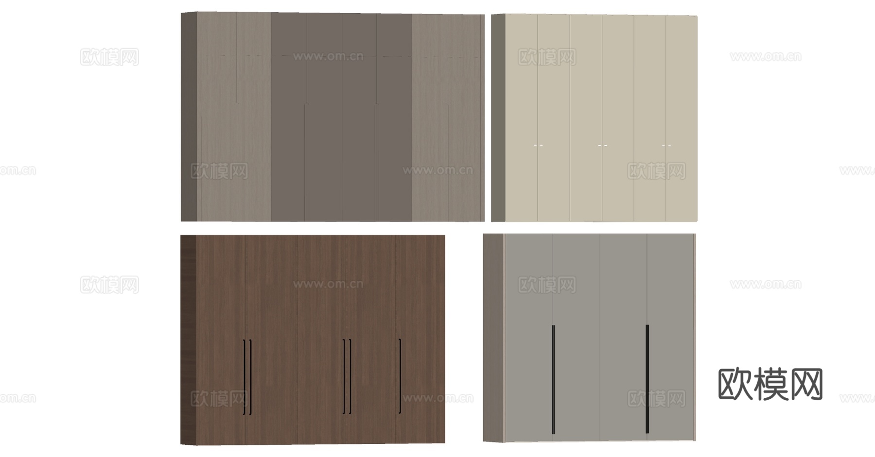 现代衣柜su模型