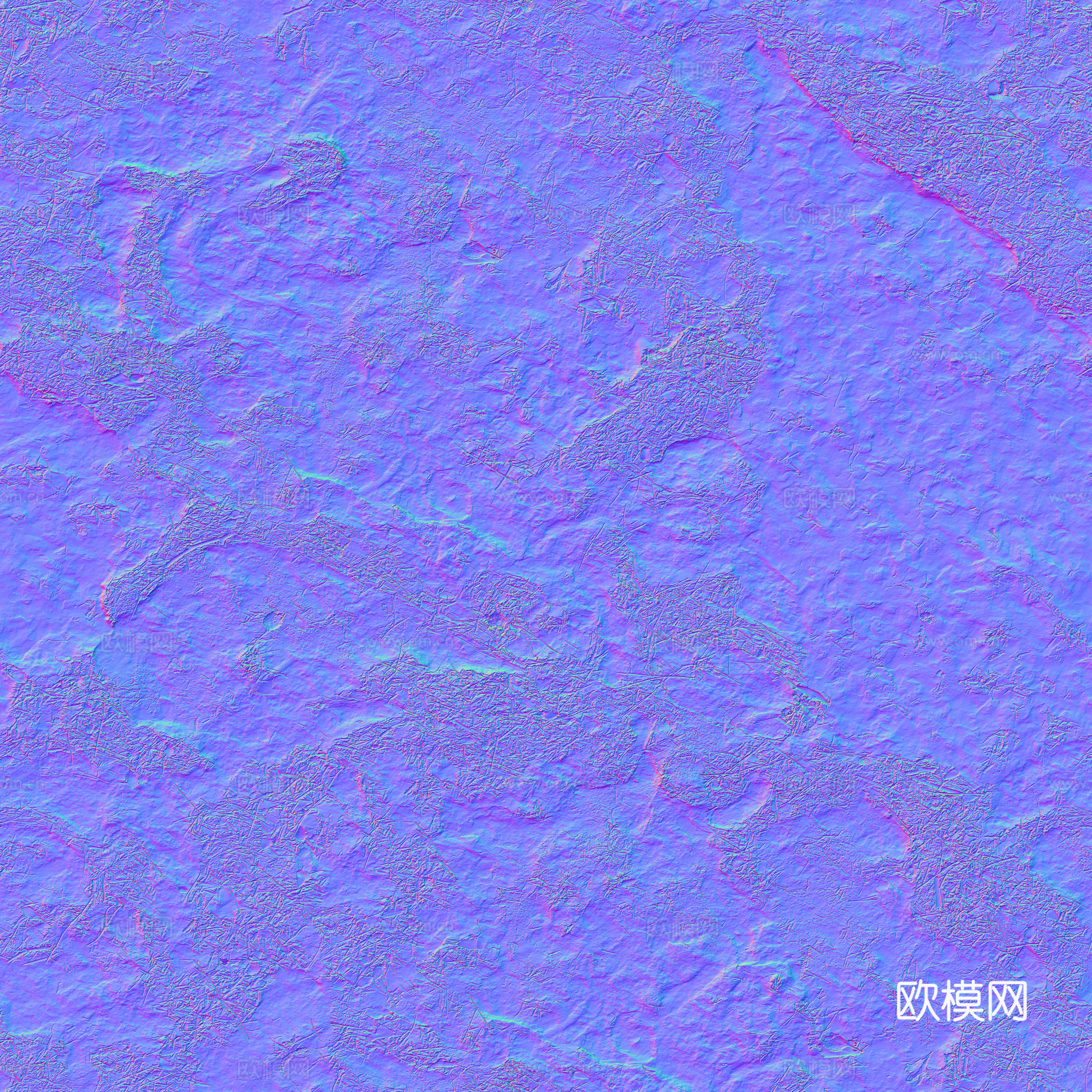 青苔地泥地草地土地自然地面地表 PBR材质贴图 2k