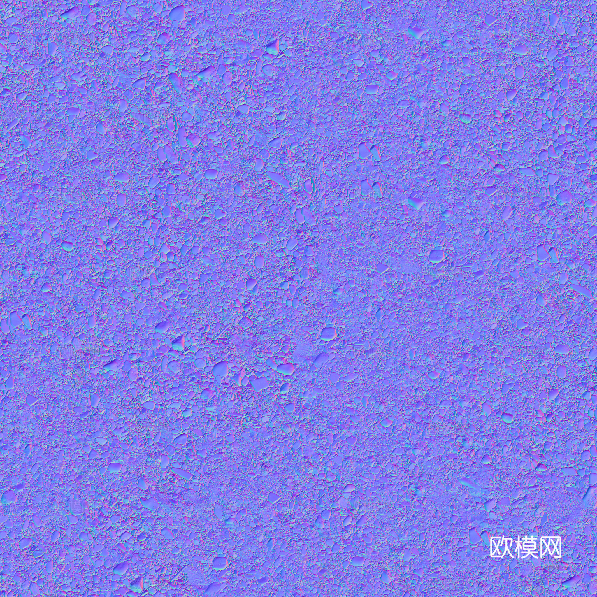 砾石地面碎石地面鹅卵石地面沙石地面 PBR材质贴图 2k